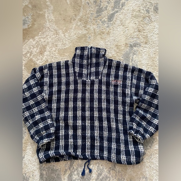 Rare Vintage Ron Jon Surf Shop Heavy Beach 1/4 Sweatshirt Zip Blue White XL - Picture 6 of 12